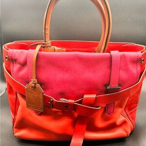 D0027 Reed Krakoff Tote bag Red + Pink leather